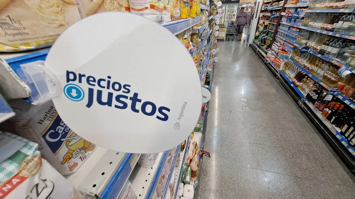 Cartel de Precios Justos en el supermercado