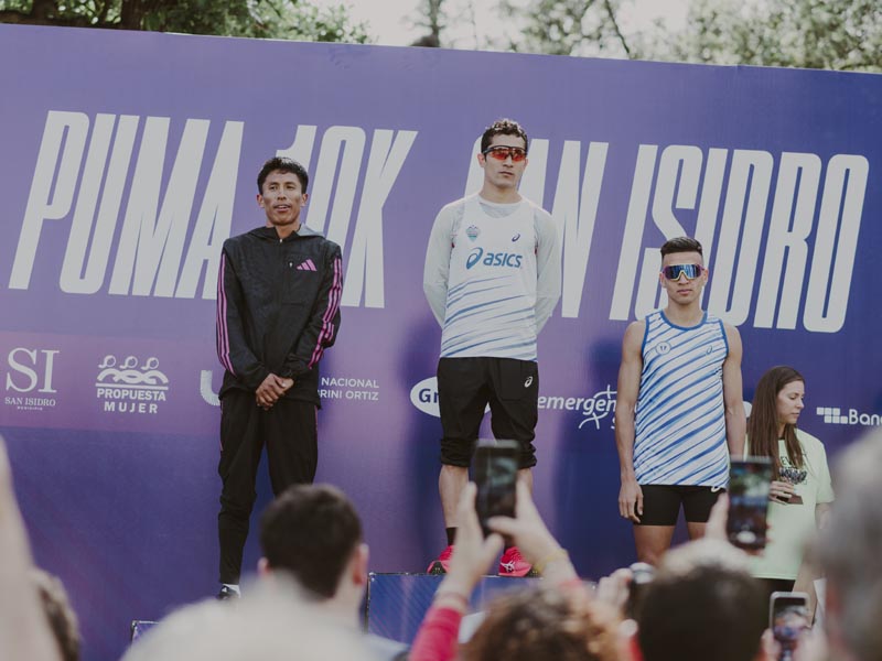 Podio masculino PUMA 10K San Isidro 2023