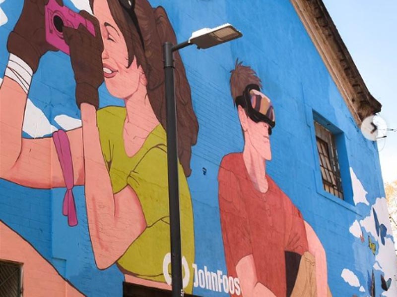 Mural pintado por CAI by John Foos en Palermo, Ciudad de Buenos Aires