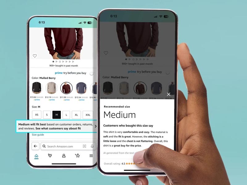Con IA, Amazon ofrecerá reseñas de talles sobre ropa