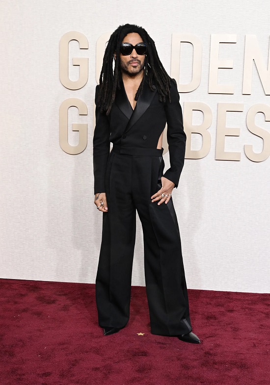 Lenny Kravitz en los Golden Globes 2024