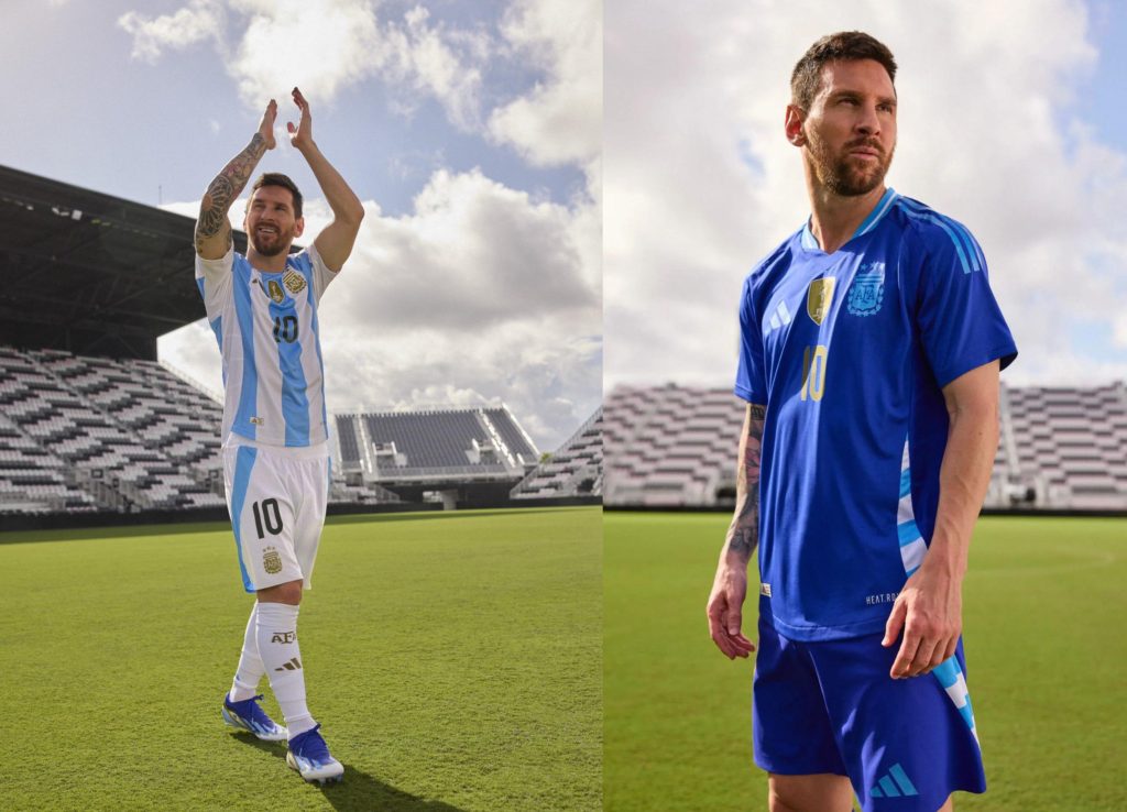 Messi con la Camiseta oficial adidas de la Selección argentina 2024