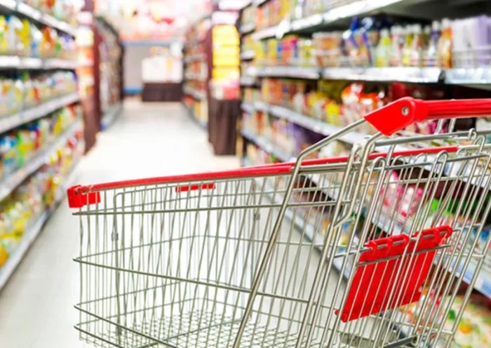 Chango de supermercado, changuito, góndola, consumo