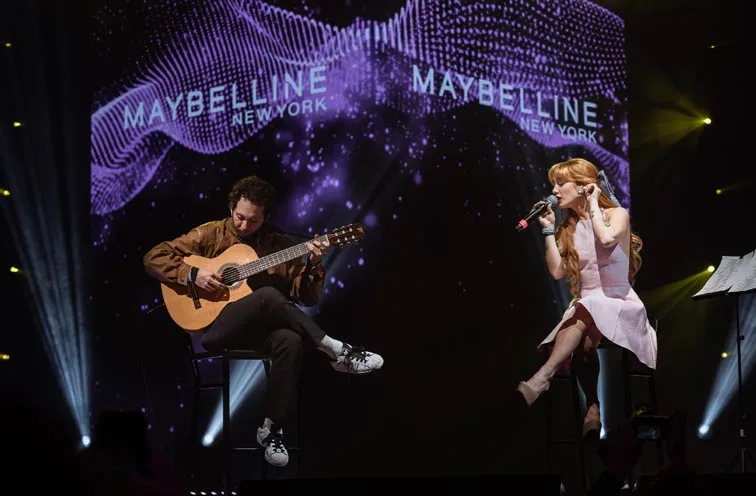 Ángela Torres en el evento de Maybelline New York