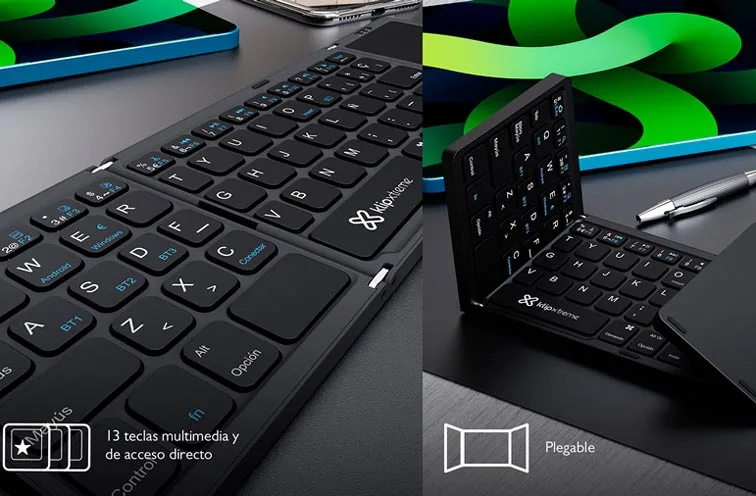 FlexPlit, el teclado inalámbrico plegable de Klip Xtreme