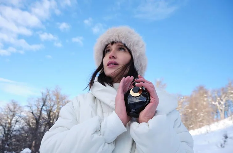 Brenda Gandini en la experiencia de Rabanne en la Patagonia